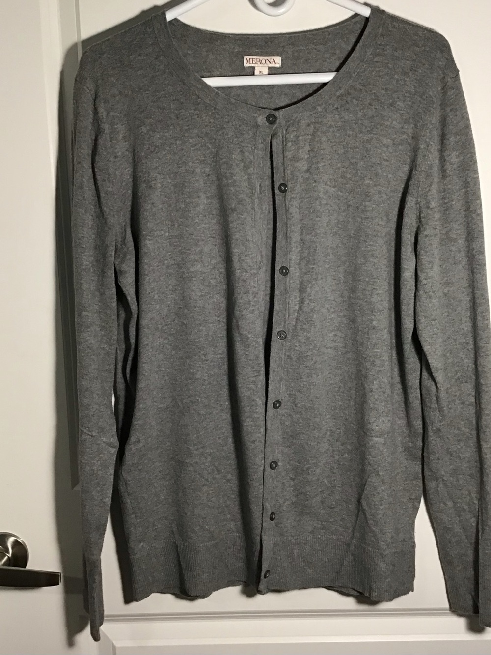 Merona Gray Button-Front Women's Cardigan XL